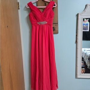 Allure Bridals Coral Maxi Dress